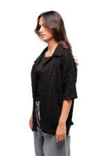 Load image into Gallery viewer, Knit Shirt in black
