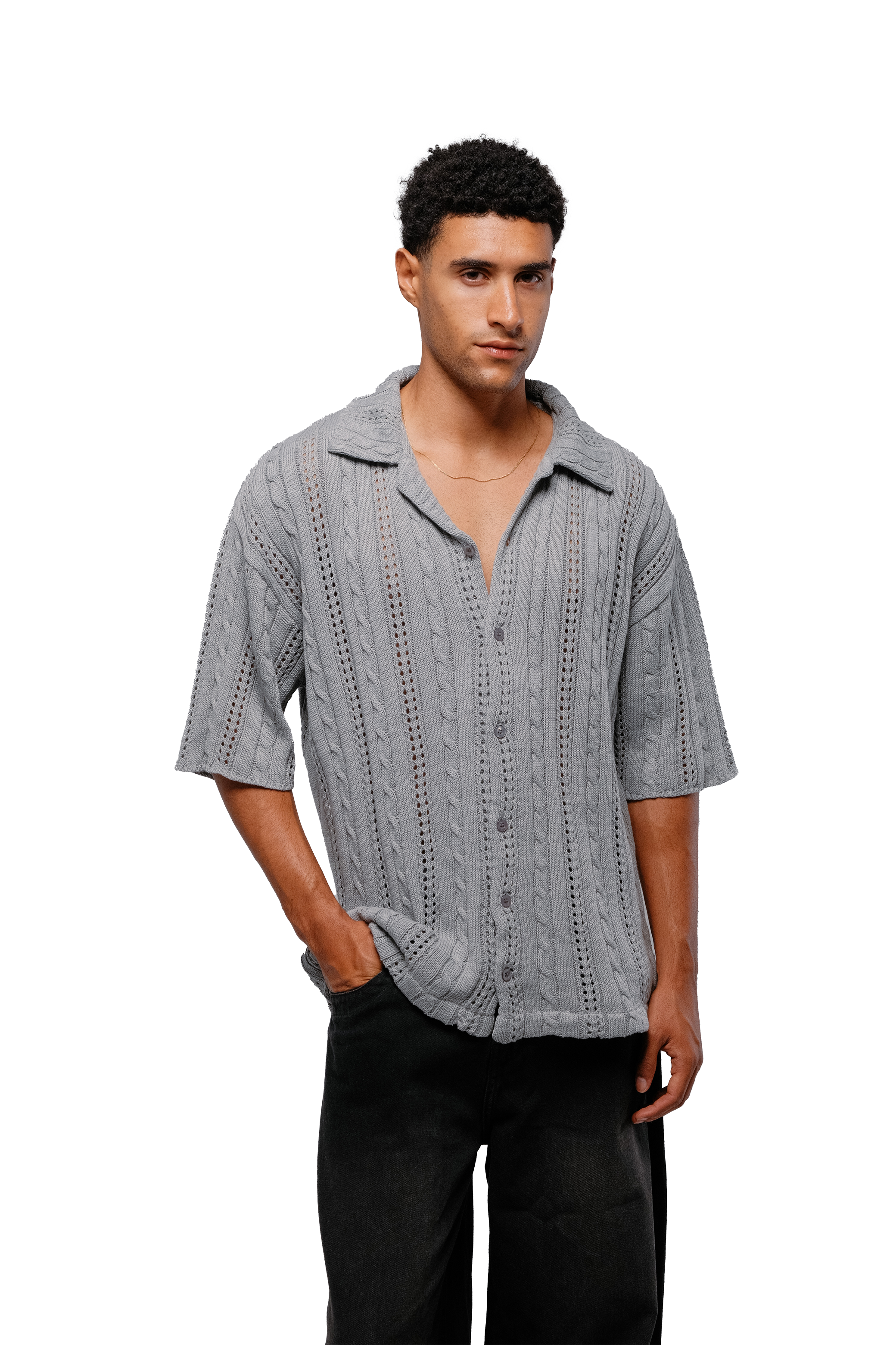 Knit Shirt in grey